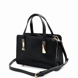 CODE by Lifestyle Animal PU Oversized Structured Handheld Bag with Cut Work image 2