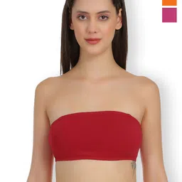 SELFCARE Pack Of 3 Full Coverage Non Padded Bandeau Bra With All Day Comfort-2