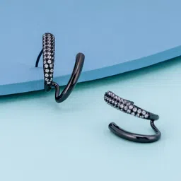 Kushal's Fashion Jewellery Rhodium-Plated Classic Studs Earrings-image-98