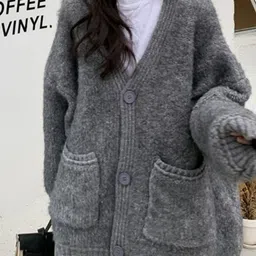 LULU & SKY Women Cardigan with Fuzzy Detail-image-23