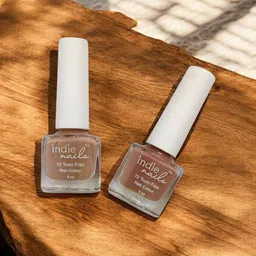Indie Nails Set Of 2 12 Toxic Free Nail Polish- 5 ml Each- Chai & Coffee-12
