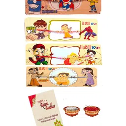 Vrinde Boys Set Of 4 Cartoon Rakhi-image-7