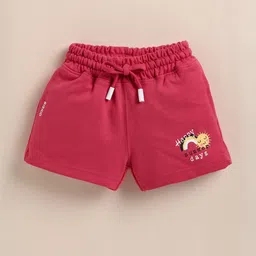 Biskid Red Cotton Shorts-picture-49