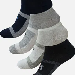 FIMS Men Pack Of 4 Patterned Ankle- Length Sports Socks-16