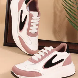 The Roadster Lifestyle Co Women Stylish Colorblocked Lace Ups Casual Sneakers-56