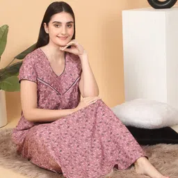 Sweet Dreams Printed Maxi Nightdress-image-36