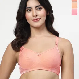 LILY Solid Full Coverage Non Padded Non-Wired Bralette Bra-1
