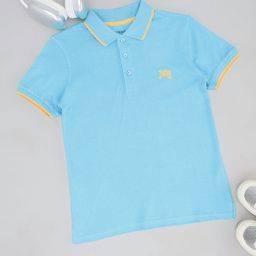 Pantaloons Junior Boys Solid Polo Collar Cotton T-shirt-41