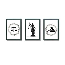 Aisha Decorz White Set of 3 Piece Synthetic Wood Wall Frames-picture-37