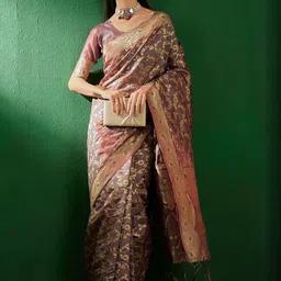 Desi Fusion Woven Design Zari Art Silk Designer Saree-picture-49