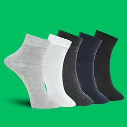 MJE Unisex Pack Of 5 Everyday Lightweight Ankle-Length Socks-55