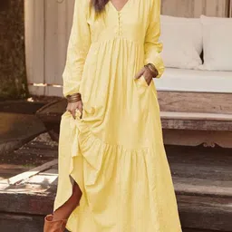 StyleCast V-Neck Tiered Maxi Dress-picture-46