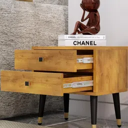 HEXA RED Beige Engineered Wood Bedside Table-image-65