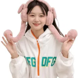 Moving flaps, Soft, Fluffy Fur, Ear Warmer for AGE above 7 Ear Muff-image-77