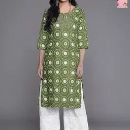 Anouk Rustic Selection Of 2 Floral Printed Round Neck Straight Kurtas-49