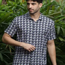 GRITSTONES Men Comfort Opaque Printed Casual Shirt-picture-34