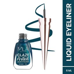 MILA BEAUTE Glaze Artist Water Proof Liquid Eyeliner With Vitamin E - 6ml - Infinite Green-90