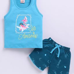 Universal Stars Boys Cartoon Printed Pure Cotton T-shirt With Shorts-image-98