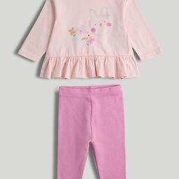 mothercare Girls Printed Long Sleeves Pure Cotton Top With Trousers-image-71