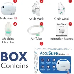 AccuSure UL Compressor Nebulizer & MT 32 THERMOMETER For Adults & Kids Nebulizer image 3