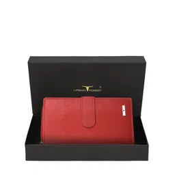 URBAN FOREST Women Zip Detail Leather Two Fold Wallet-picture-27