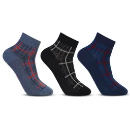 Bonjour Men Pack Of 3 Patterned Cotton Ankle-Length Socks-image-54
