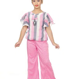HSS TRENDS Kids-Unisex Pink Cotton Blend Clothing Set-image-95