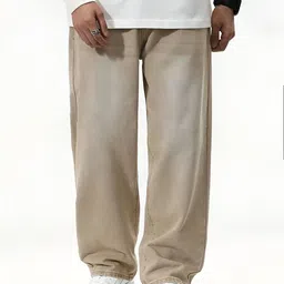 THIRD QUADRANT Men Loose Fit Mid-Rise Cotton Jeans-image-8
