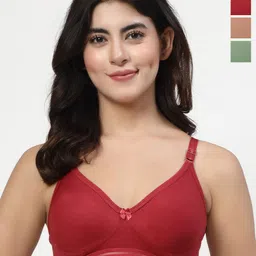 LILY Solid Full Coverage Non Padded Non-Wired Regular Bra-19