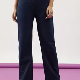Code 61 Women Straight Fit High-Rise Light Fade Stretchable Jeans-image-82