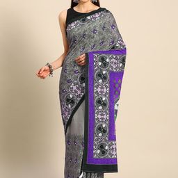 BUTA BUTI Floral Printed Pure Cotton Saree-image-74