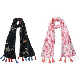 StoleVilla Women Printed Designer Chiffon Stoles and Scarf - Pack of 6-image-47