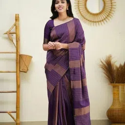 VILLE FASHION Woven Design Zari Kanjeevaram Saree-picture-41