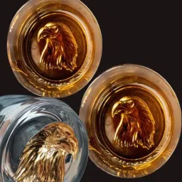 melbify Gold Eagle Label 300Ml Borosilicate Glass (Set Of 2) Whiskey Glasses-picture-36