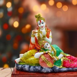CraftVatika White & Green Religious Idol Showpiece-image-75