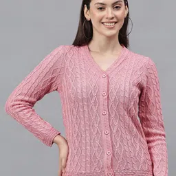 Cantabil Women Cable Knit Cardigan-picture-31