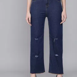 Stylecast X Kotty Women Regular Fit High-Rise Slash Knee Stretchable Cotton Jeans-image-98
