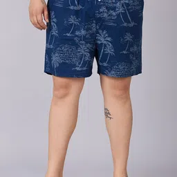 UNSIZED Printed Pure Cotton Boxer USBX-125-BX010-PR01-NAVY-image-5