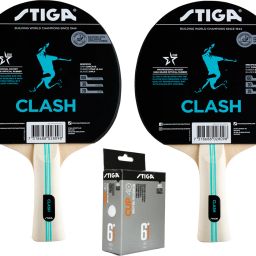 STIGA CLASH Table Tennis Bat With Cup 40+ Table Tennis Ball Multicolor Table Tennis Racquet-28