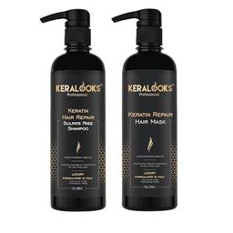 Keralooks professional Set Of 2 Keratin Hair Shampoo & Keratin Repair Mask- 250 ml Each-14