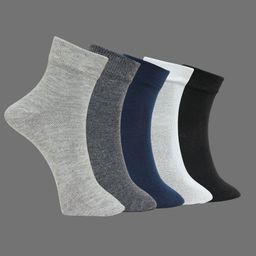 MJE Unisex Pack Of 5 Everyday Lightweight Ankle-Length Socks-52