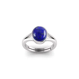 todani jems 7.25 Ratti Silver Plated Adjustable Lapis Lazuli Lajwart Gemstone NaturalBirthstone Stone Ring-picture-49