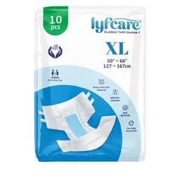 Lyfcare Open Tape Adult Diapers For Long Protection - Regular - XL - 10 Pcs-image-49