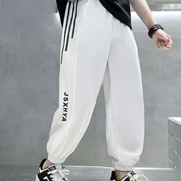 LULU & SKY Boys Tapered Fit High-Rise Joggers Trousers-picture-2
