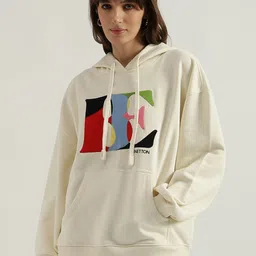 United Colors of Benetton Women Graphic Printed Hooded Sweatshirt-picture-22