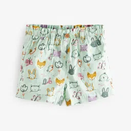 NEXT Infant Girls Pure Cotton Printed Shorts-image-19
