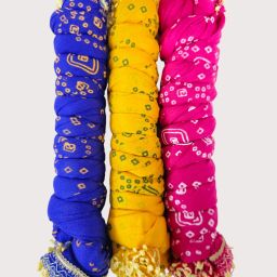 Cotton Blend Printed Multicolor Women Dupatta-image-1