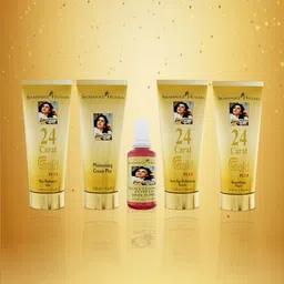 Shahnaz Husain 24 Carat Gold Skin Radiance Timeless Youth Facial Kit-40g+15ml-21