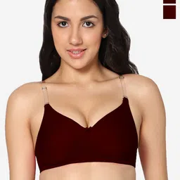 In Care Pack of 2 Medium Coverage Heavily Padded Pure Cotton T-shirt Bra-image-95