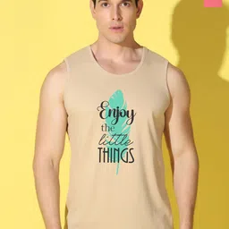 WOOSTRO Pack Of 2 Printed Super Combed Cotton Gym Vests VWS26(ENJOY RUST)(ENJOY PEACH)-image-17